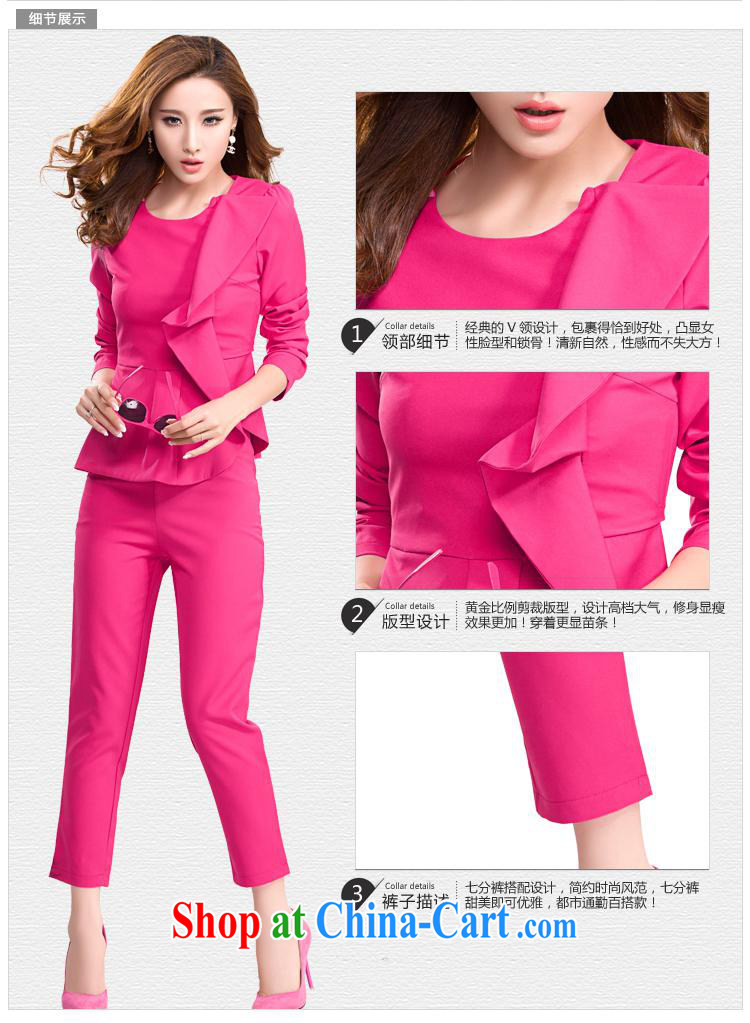Ya-ting store spring female Trouser press Korean commuter style solid color trousers long-sleeved beauty graphics thin two-piece pants blue L pictures, price, brand platters! Elections are good character, the national distribution, so why buy now enjoy more preferential! Health