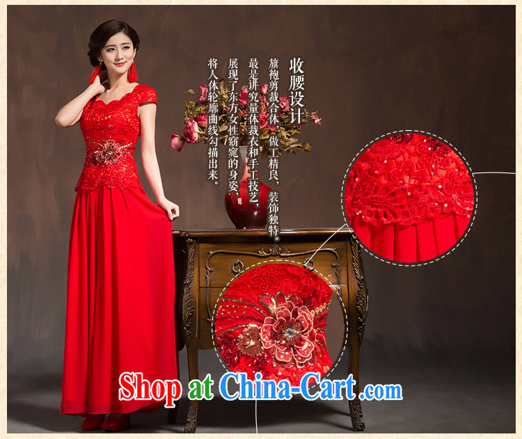 Serving toast spring bridal Winter Fashion 2015 New Red wedding dresses skirt dress short improved Chinese long red XL code pictures, price, brand platters! Elections are good character, the national distribution, so why buy now enjoy more preferential! Health