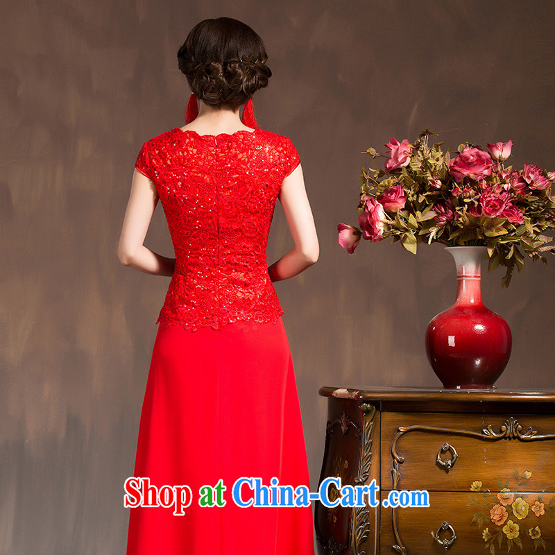 Serving toast spring bridal Winter Fashion 2015 New Red wedding dresses skirt dress short improved Chinese long red XL code, Hyatt, married, and shopping on the Internet