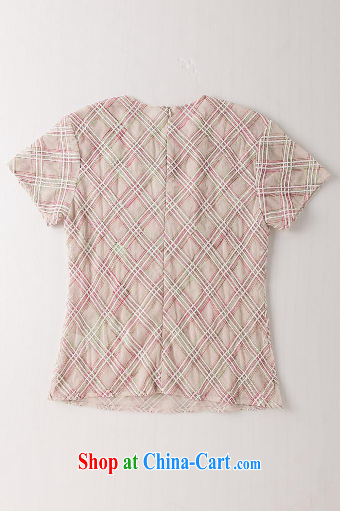 Deloitte Touche Tohmatsu store fine European and American Female European site spring and summer new short-sleeved plaid relaxed T-shirt T-shirt B 1951 photo color L pictures, price, brand platters! Elections are good character, the national distribution, so why buy now enjoy more preferential! Health