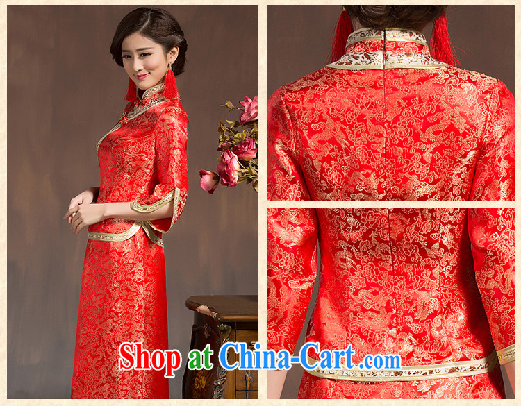 featured more than Spring, Summer, Autumn red lace long marriages bows dress qipao Sau Wo service use phoenix red XL code pictures, price, brand platters! Elections are good character, the national distribution, so why buy now enjoy more preferential! Health