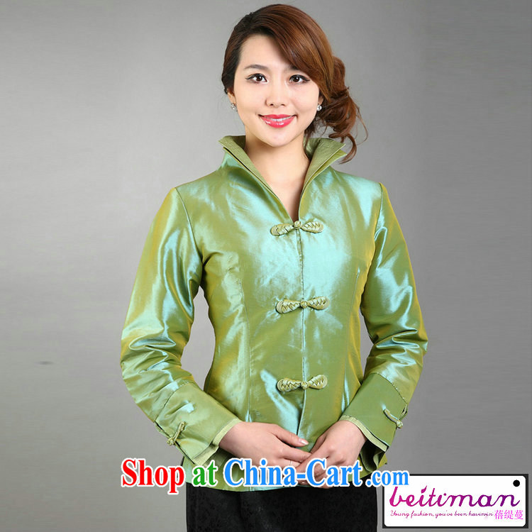 Mrs Ingrid sprawl economy 2015, Chinese improved T-shirt-collar Chinese Spring and Autumn long-sleeved jacket blue XXXXXL pictures, price, brand platters! Elections are good character, the national distribution, so why buy now enjoy more preferential! Health