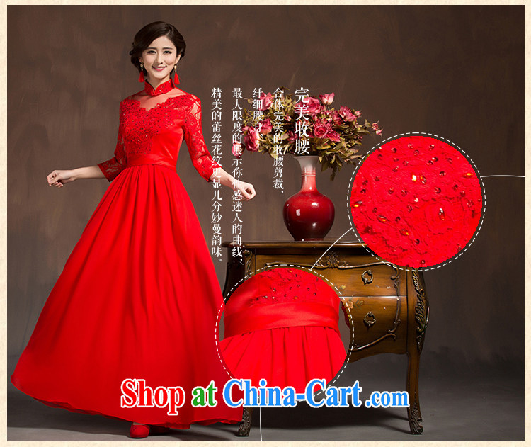 Toast clothing red married women dress 2015 new spring and summer cultivating long-sleeved dresses long dresses female Red XL code pictures, price, brand platters! Elections are good character, the national distribution, so why buy now enjoy more preferential! Health
