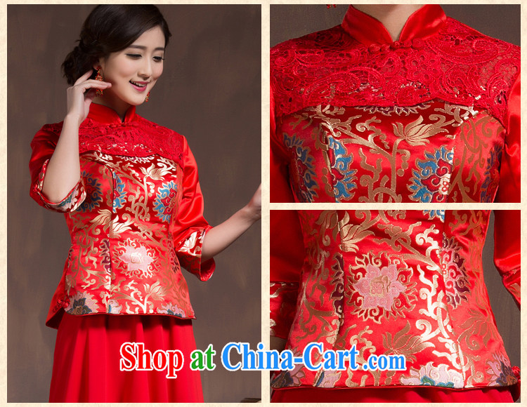 2015 new spring, bridal dresses long sleeved retro red toast serving Chinese long cultivating wedding dress red XL code pictures, price, brand platters! Elections are good character, the national distribution, so why buy now enjoy more preferential! Health