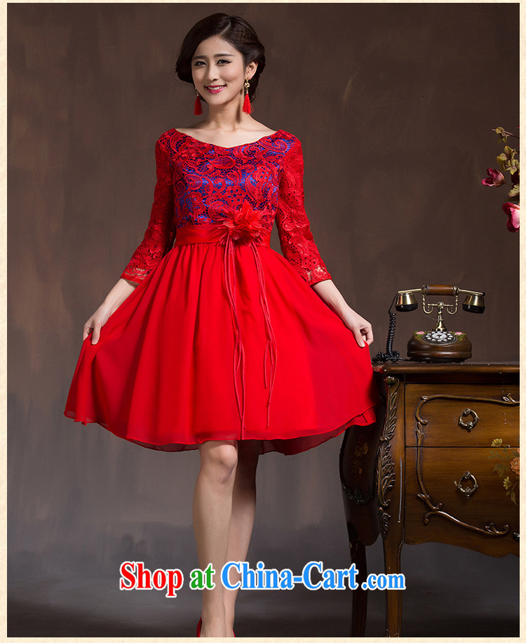 wedding dresses 2015 new spring Bridal Fashion toast clothing cheongsam dress short red video thin retro red XL code pictures, price, brand platters! Elections are good character, the national distribution, so why buy now enjoy more preferential! Health