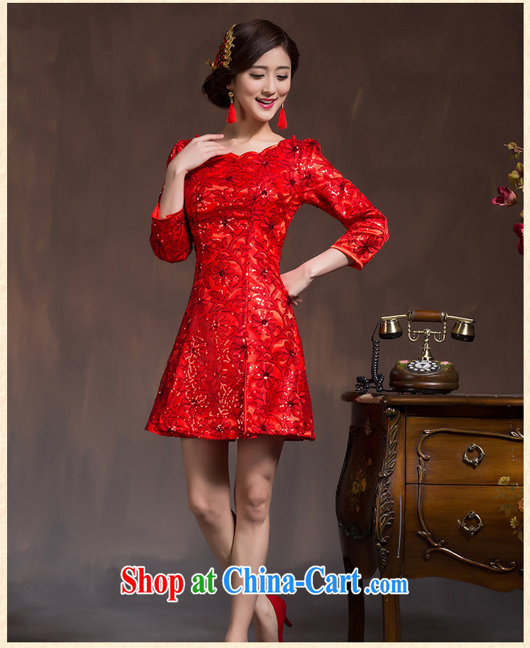wedding dresses new 2015 spring bridal toast serving short summer red improved marriage retro dresses dresses red XL code pictures, price, brand platters! Elections are good character, the national distribution, so why buy now enjoy more preferential! Health