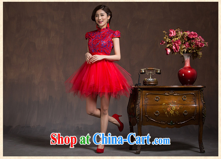 Toasting service 2015 new dresses, spring and summer is short, bridal wedding dress the Code Red cheongsam dress Soo Wo service red XL code pictures, price, brand platters! Elections are good character, the national distribution, so why buy now enjoy more preferential! Health