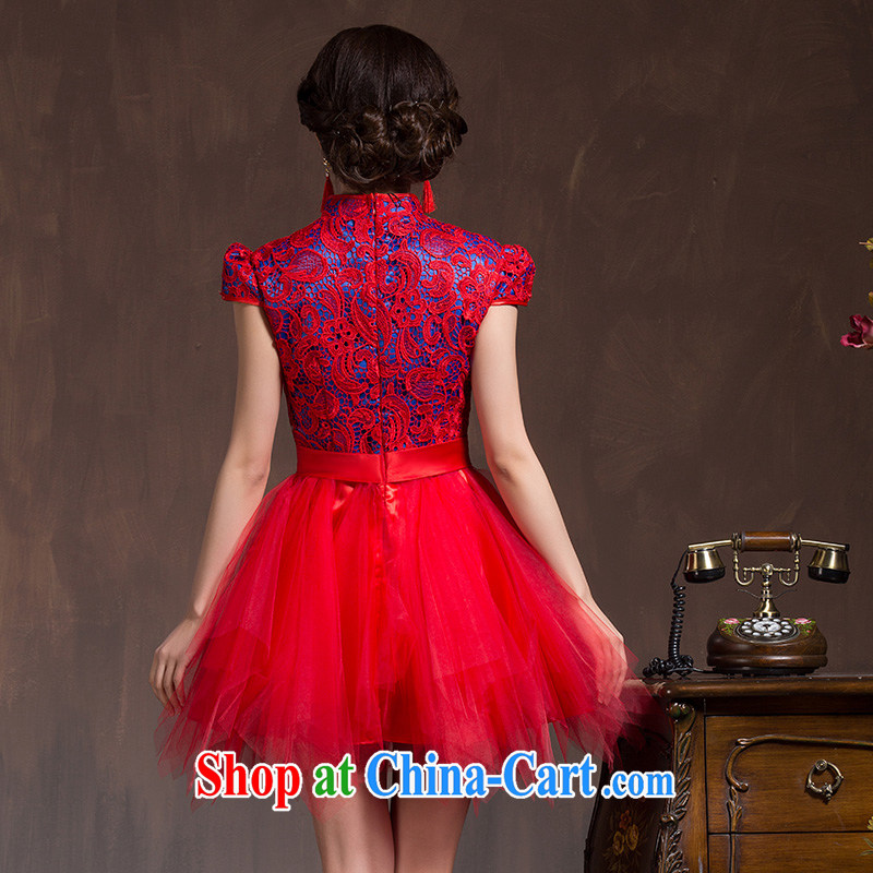 Toasting service 2015 new dresses spring and summer is short, bridal wedding dress the Code Red cheongsam dress Soo Wo service red XL code, the marriage and, on-line shopping