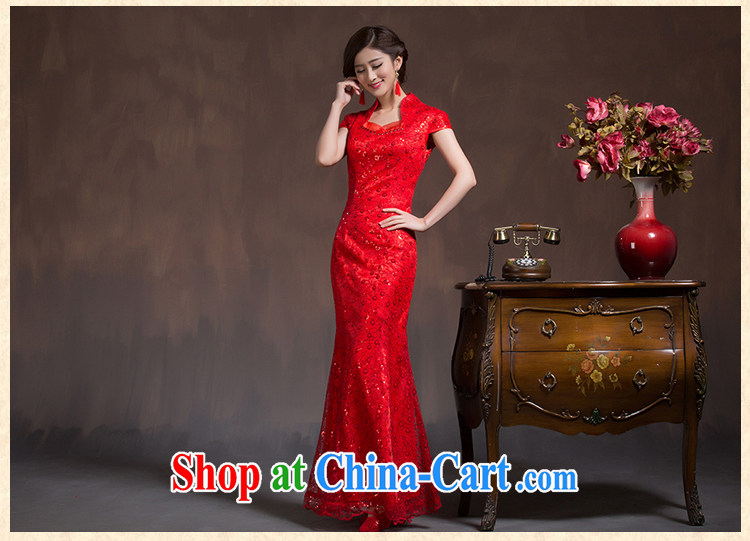 Bridal toast service 2015 new autumn bridal dresses long crowsfoot wedding dress Chinese wedding beauty winter red XL code pictures, price, brand platters! Elections are good character, the national distribution, so why buy now enjoy more preferential! Health