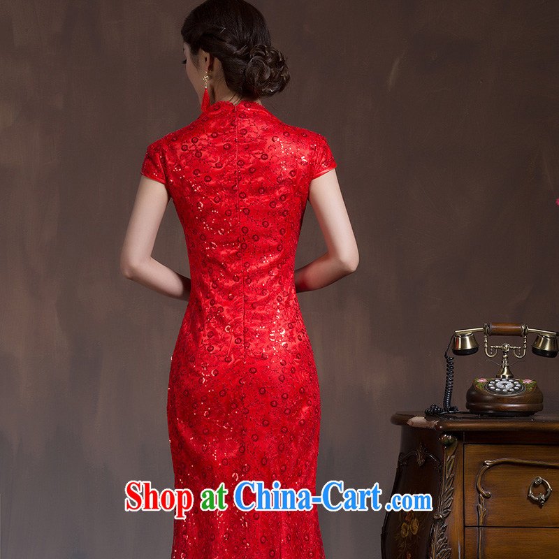 Bridal toast service 2015 new autumn bridal dresses long, crowsfoot wedding dress Chinese wedding beauty winter red XL code, Hyatt, married, and, shopping on the Internet