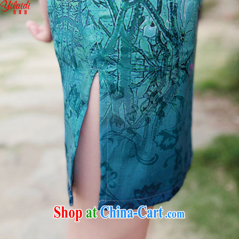 According to Tony BLAIR's 2015 new summer Korean beauty with semi-classic style stamp China wind cheongsam stylish dress suit de A 6 11 #8892 XXL, according to Randy yilaidi), online shopping