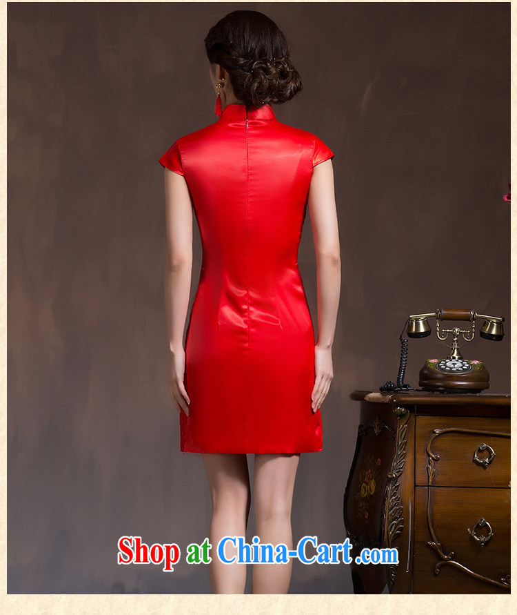 Toasting Service Bridal Fashion dresses 2015 spring wedding dress red short cheongsam dress beauty female Red XL code pictures, price, brand platters! Elections are good character, the national distribution, so why buy now enjoy more preferential! Health