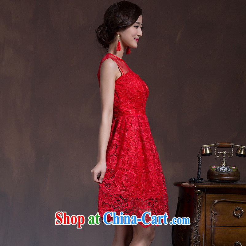 Toasting Service Bridal wedding dress red short, new 2015 spring and summer dresses lace beauty dresses female Red XL code, Hyatt, married, and shopping on the Internet