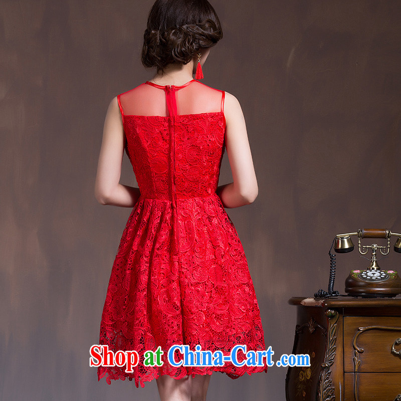 Toasting Service Bridal wedding dress red short, new 2015 spring and summer dresses lace beauty dresses female Red XL code, Hyatt, married, and shopping on the Internet