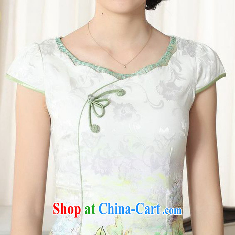 According to fuser new female Classic tray snap improved Chinese qipao rounded ends to spend cultivating short cheongsam dress LGD/D #0307 figure 2 XL, fuser, and, online shopping