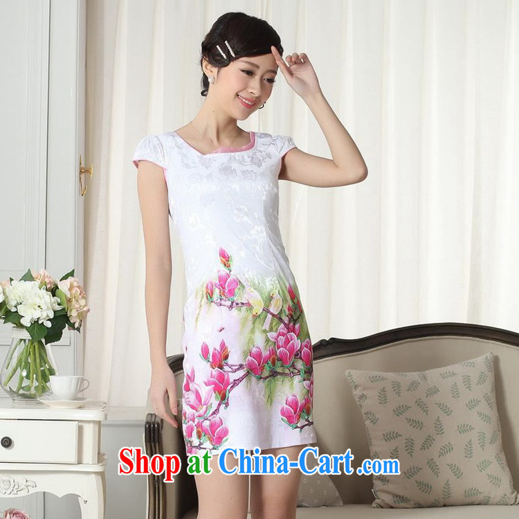 To fuser new female Ethnic Wind improved Chinese qipao rounded ends to spend cultivating short, short-sleeved cheongsam dress LGD/D #0306 figure 2 XL pictures, price, brand platters! Elections are good character, the national distribution, so why buy now enjoy more preferential! Health