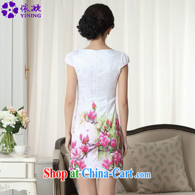 According to fuser new female Ethnic Wind improved Chinese qipao the flap to spend cultivating short, short-sleeved cheongsam dress LGD/D 0306 #as figure 2 XL, fuser, and online shopping