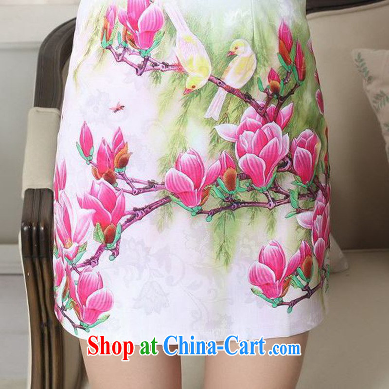 According to fuser new female Ethnic Wind improved Chinese qipao the flap to spend cultivating short, short-sleeved cheongsam dress LGD/D 0306 #as figure 2 XL, fuser, and online shopping