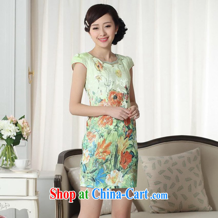 According to fuser summer new women with improved Chinese Chinese cheongsam dress lady stylish jacquard cotton cultivating short cheongsam dress LGD/D #0305 figure 2 XL pictures, price, brand platters! Elections are good character, the national distribution, so why buy now enjoy more preferential! Health