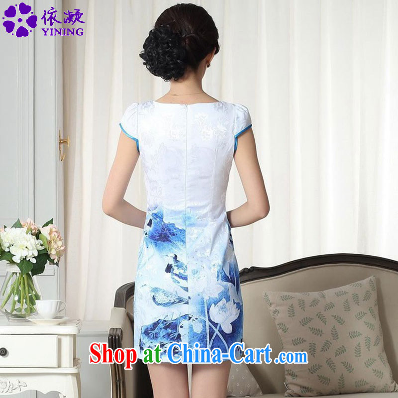 According to fuser summer new female elegance improved Chinese qipao the flap cultivating short cheongsam dress LGD/D 0304 #as figure 2 XL, fuser, and shopping on the Internet