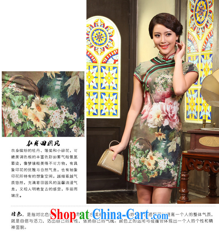 The CYD HO Kwun Tong' Floral Art classical videos heavy Silk Cheongsam/spring sauna silk stamp women cheongsam dress G 13,512 picture color XXL pictures, price, brand platters! Elections are good character, the national distribution, so why buy now enjoy more preferential! Health