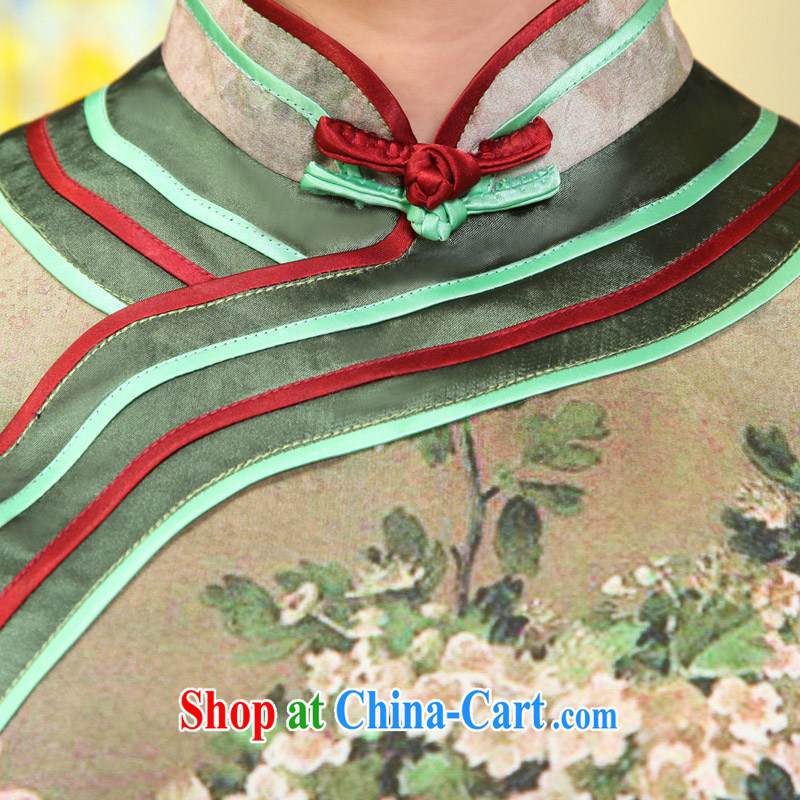 The CYD HO Kwun Tong' Floral Art classical videos heavy Silk Cheongsam/spring sauna silk stamp women cheongsam dress G 13,512 picture color XXL, Sau looked Tang, shopping on the Internet