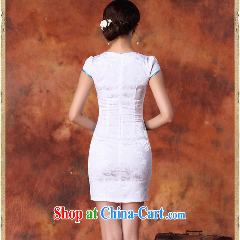 2015 new short, decorated in summer, daily improved fashion cheongsam dress skirt retro style dresses short-sleeved 29 red L, Elizabeth Gil (SHAJINI), online shopping