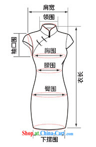 Cyd Ho Kwun Tong land take sauna Silk Cheongsam dress summer stylish improved silk stamp female qipao QD 4141 fancy M pictures, price, brand platters! Elections are good character, the national distribution, so why buy now enjoy more preferential! Health