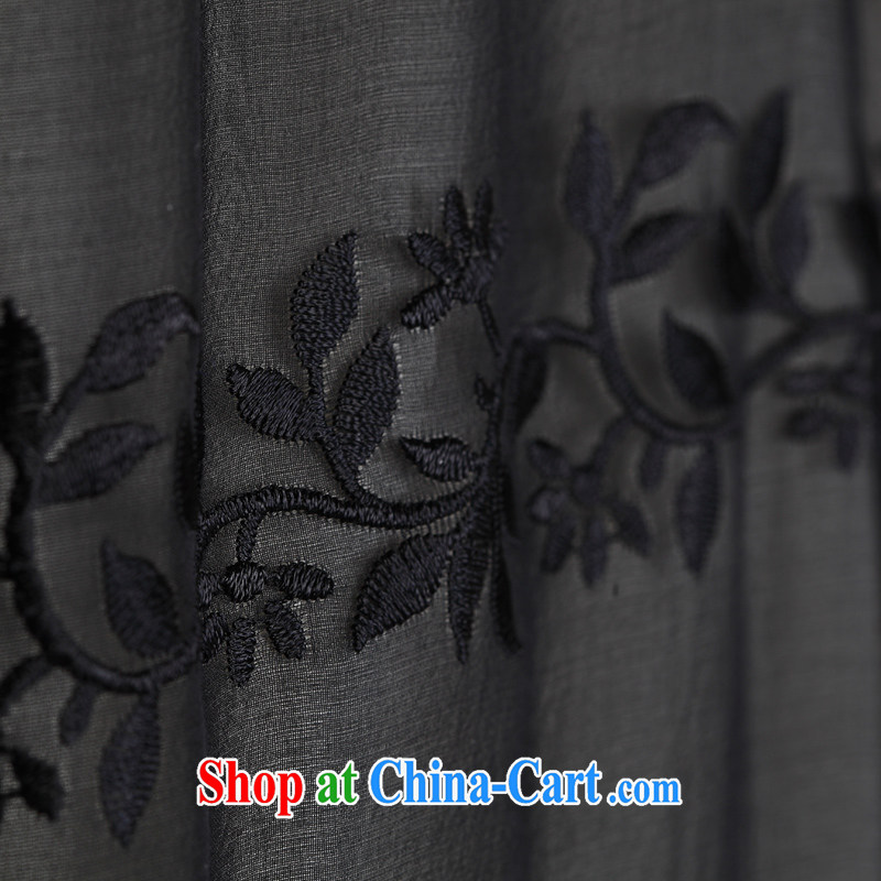 The CYD HO Kwun Tong' Xuan Emily 2015 summer new retro heavy Silk Cheongsam improved stylish beauty dresses QD 4143 black XL, Sau looked Tang, shopping on the Internet