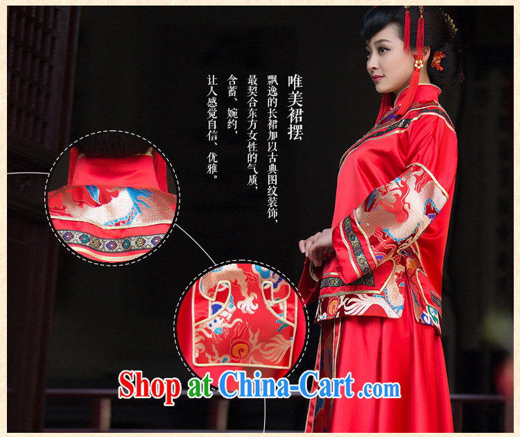 2015 new show reel service bridal gown bride dress toast use serving Chinese qipao marriage Red Red S code pictures, price, brand platters! Elections are good character, the national distribution, so why buy now enjoy more preferential! Health