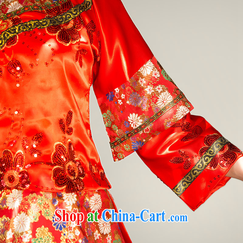 2015 new show reel service bridal gown bride dress toast use serving Chinese qipao marriage Red Red XL code, the marriage and, on-line shopping