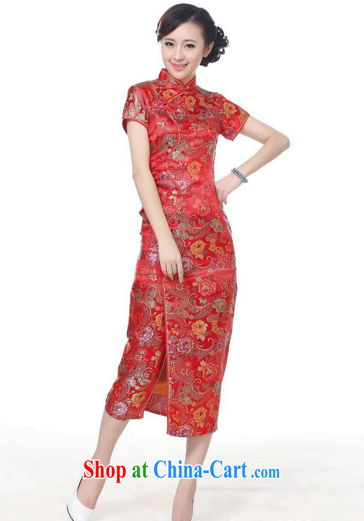 Dan smoke summer short dresses Women's clothes Chinese improved, for damask 10 tablets outfit for short-sleeved retro long cheongsam dress C 0001 gold 3 XL pictures, price, brand platters! Elections are good character, the national distribution, so why buy now enjoy more preferential! Health