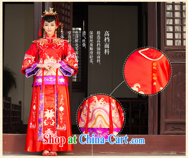 2015 new show reel toast serving serving Chinese qipao marriage red bridal gown bride dress and red XL code pictures, price, brand platters! Elections are good character, the national distribution, so why buy now enjoy more preferential! Health