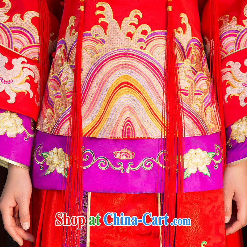2015 new show reel toast serving serving Chinese qipao marriage red bridal gown bride dress and red XL Code, marriage of arts, shopping on the Internet