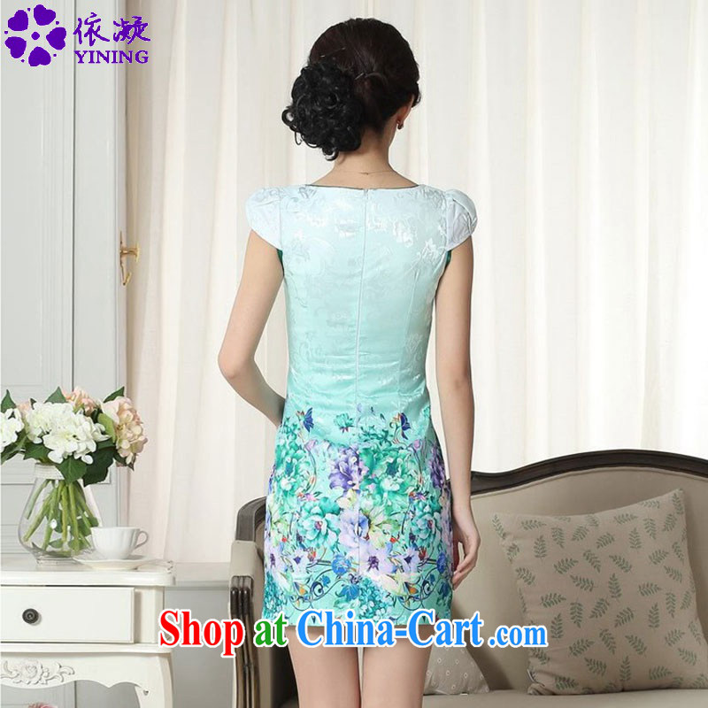 According to fuser new female improved cheongsam dress stylish jacquard cotton cultivating short Chinese qipao dress LGD/D 0303 #2 XL, fuser, and shopping on the Internet