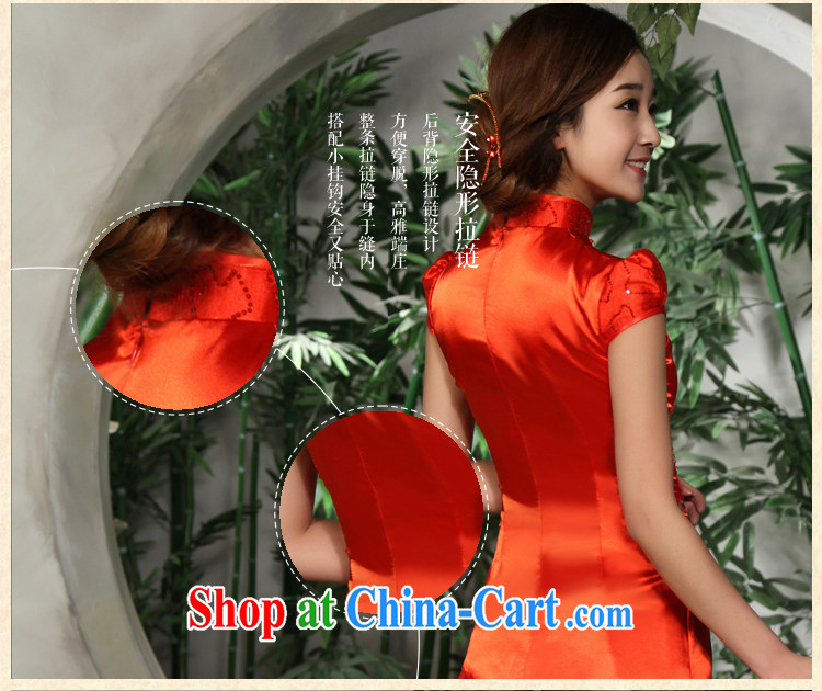 2015 new bride toast wedding performances cheongsam dress Phoenix embroidery cultivating short red XL code pictures, price, brand platters! Elections are good character, the national distribution, so why buy now enjoy more preferential! Health