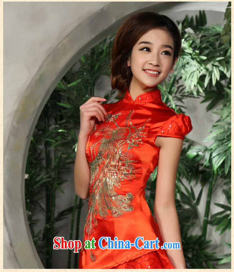 2015 new bride toast wedding performances cheongsam dress Phoenix embroidery cultivating short red XL code pictures, price, brand platters! Elections are good character, the national distribution, so why buy now enjoy more preferential! Health