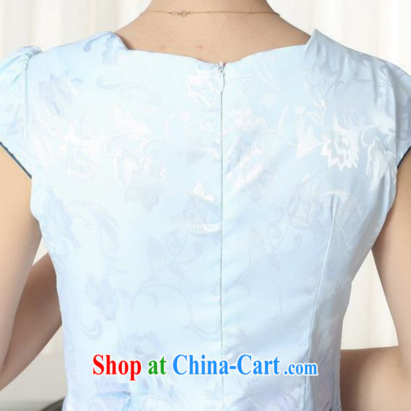 According to fuser summer new Chinese improved Chinese cheongsam dress the ends to spend cultivating short cheongsam dress LGD/D 0301 #2 XL, fuser, and shopping on the Internet