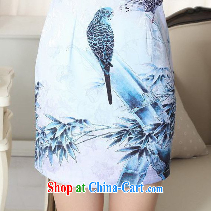 According to fuser summer new Chinese improved Chinese cheongsam dress the ends to spend cultivating short cheongsam dress LGD/D 0301 #2 XL, fuser, and shopping on the Internet