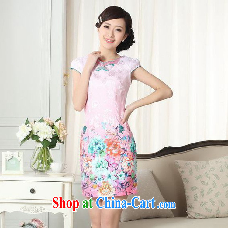 According to fuser summer stylish new ladies retro improved Chinese qipao rounded ends to spend cultivating short-sleeved cheongsam dress LGD/D 0299 #M pictures, price, brand platters! Elections are good character, the national distribution, so why buy now enjoy more preferential! Health