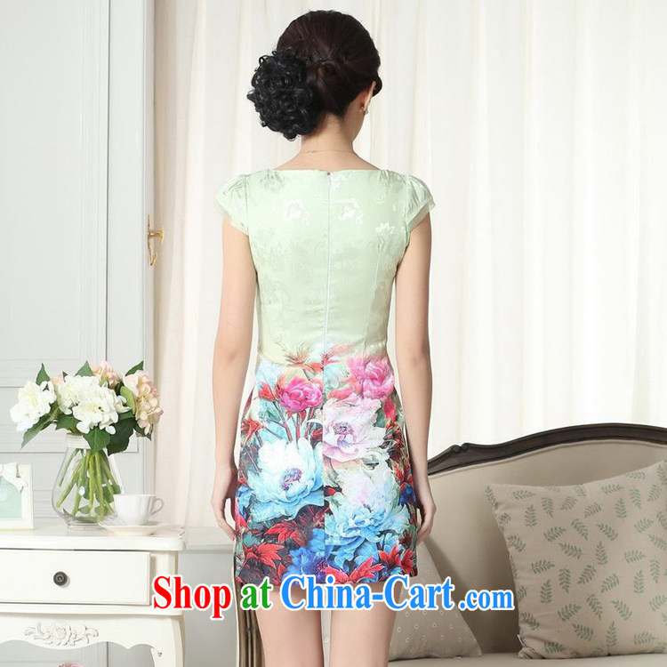 According to fuser summer stylish new ladies retro improved Chinese qipao rounded ends to spend cultivating short-sleeved cheongsam dress LGD/D 0299 #M pictures, price, brand platters! Elections are good character, the national distribution, so why buy now enjoy more preferential! Health