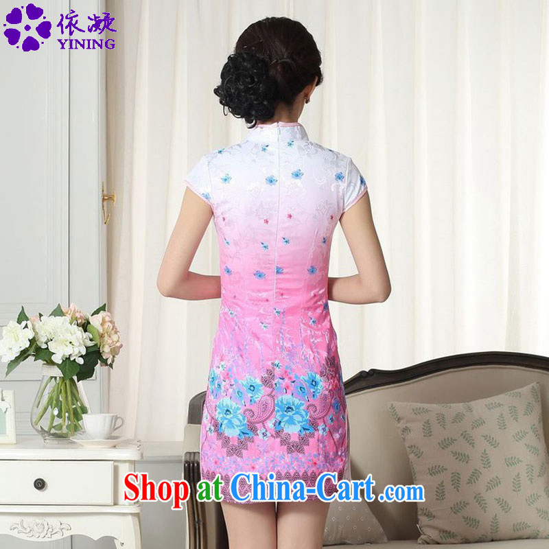 In accordance with fuser summer stylish new female Chinese improved Chinese cheongsam dress, for a tight decals cultivating short cheongsam dress LGD/D 0290 #2 XL, fuser, and on-line shopping