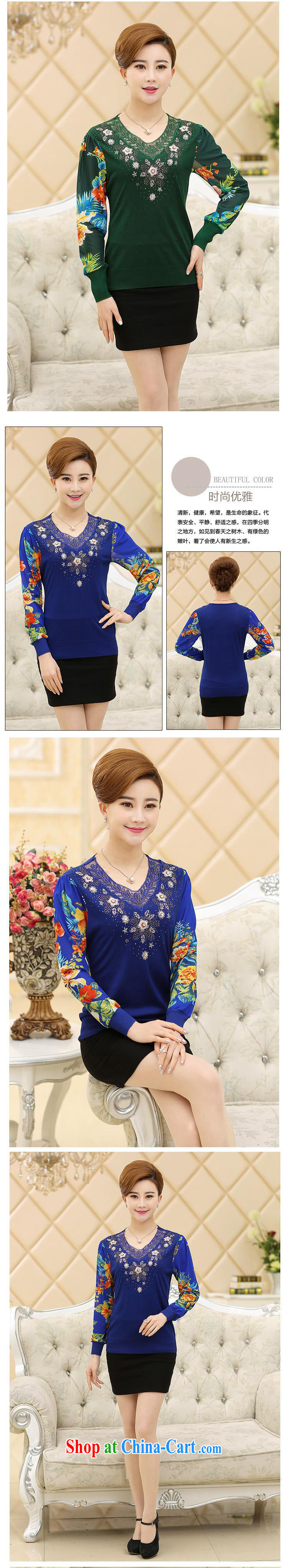 Black butterfly nets stitching new female Korean style hot drill floral round-collar long-sleeved set in the older female royal blue 120 pictures, price, brand platters! Elections are good character, the national distribution, so why buy now enjoy more preferential! Health