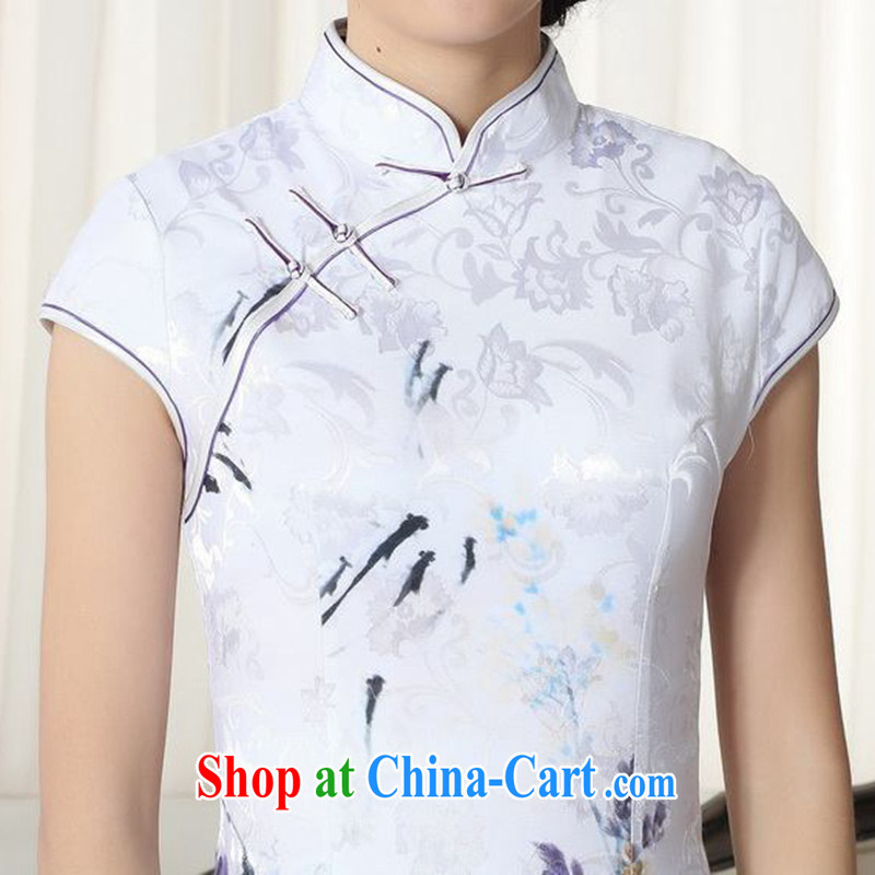 According to fuser summer stylish new Chinese improved Chinese cheongsam dress, for a tight retro-tie cultivating short cheongsam dress LGD/D #0281 figure 2 XL, fuser, and shopping on the Internet