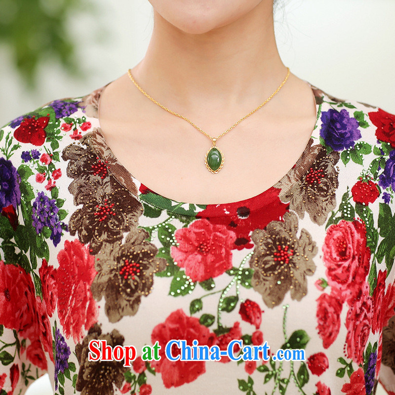 Black Butterfly Spring new leisure stamp duty round-collar has been barrel-type, older short-sleeved T shirt mom with such as the color 125, A . J . BB, shopping on the Internet