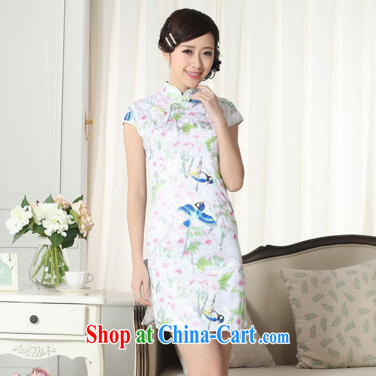 According to fuser new summer, female retro Ethnic Wind improved Chinese qipao stylish beauty short cheongsam dress LGD/D #0277 figure 2 XL pictures, price, brand platters! Elections are good character, the national distribution, so why buy now enjoy more preferential! Health
