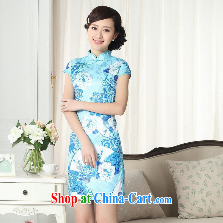 According to fuser summer new, female retro improved Chinese Chinese qipao, for a tight Classic tray for cultivating short cheongsam dress LGD/D #0275 figure L pictures, price, brand platters! Elections are good character, the national distribution, so why buy now enjoy more preferential! Health