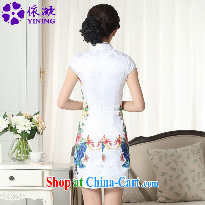 In accordance with fuser summer stylish new female Chinese improved Chinese qipao Classic tray for the collar jacquard cheongsam beauty skirt LGD/D 0273 #as figure 2 XL, fuser, and Internet shopping