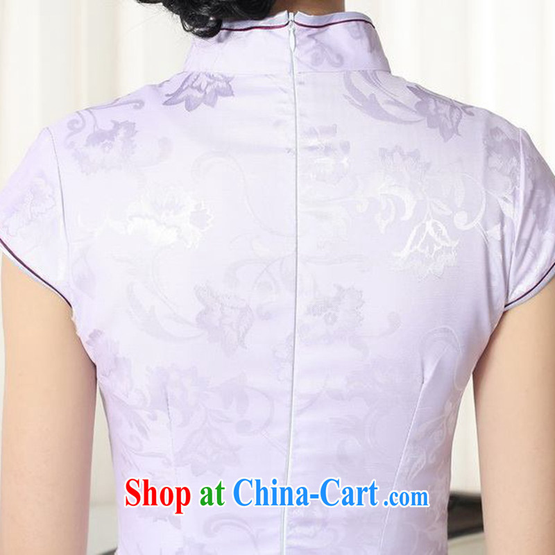 According to fuser new female Chinese qipao gown lady stylish jacquard cotton cultivating short cheongsam dress LGD/D #0272 figure 2 XL, fuser, and shopping on the Internet