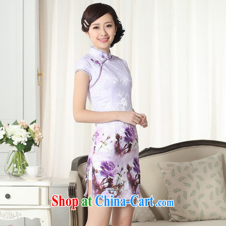 According to fuser summer new female Chinese Chinese cheongsam dress, for a tight and stylish beauty short cheongsam dress LGD/D #0262 figure 2 XL pictures, price, brand platters! Elections are good character, the national distribution, so why buy now enjoy more preferential! Health